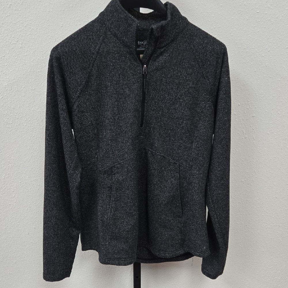 Banana Republic Charcoal Zip-Up Sweater